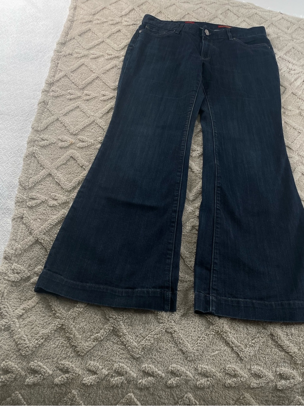 Express Women's Dark Blue  Fit & Flare Leg Jeans-  Eva -Size 10 R